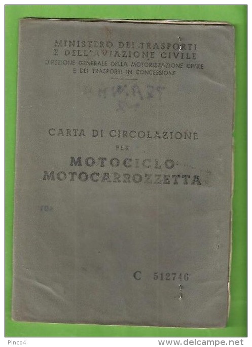 BMW R 75 ANNO 1971 LIBRETTO DI CIRCOLAZIONE ** AD USO COLLEZIONISTICO ** - Motos