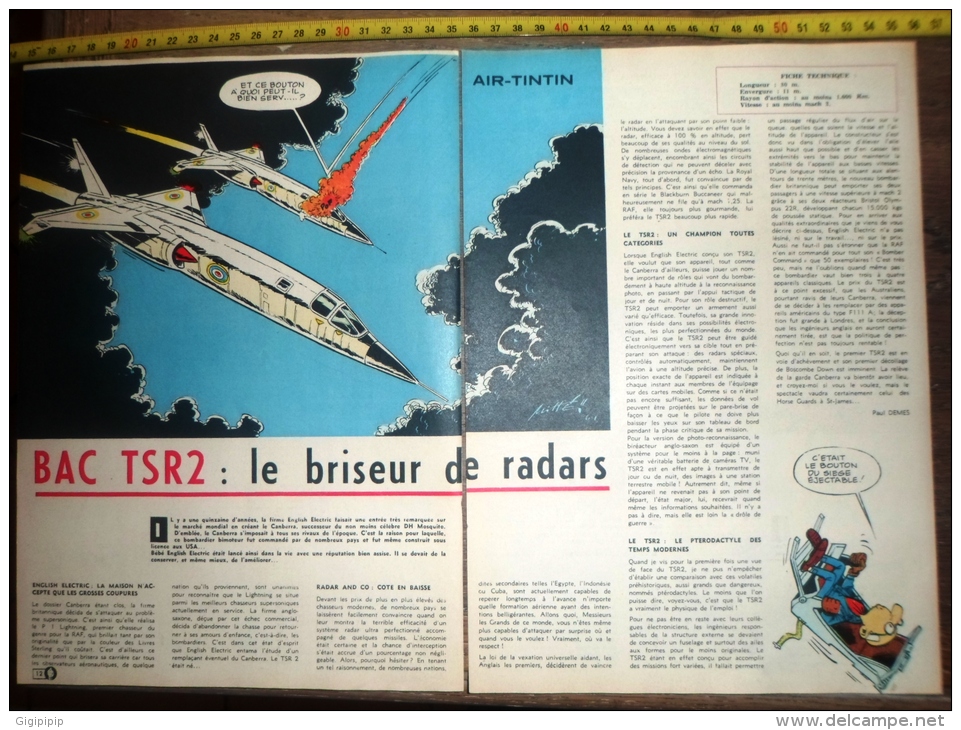 PUB PUBLICITE AVION BAC TSR2 BRISEUR DE RADARS ENGLISH ELECTRIC CANBERRA - Collections