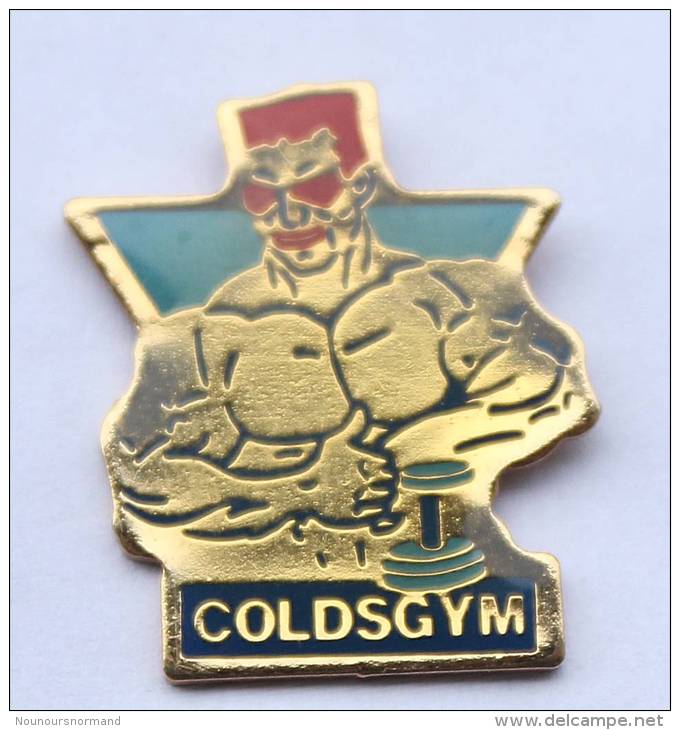 Pin's COLDSGYM - Le Bodybuilder Et Althère - 2M -  D067 - Trademarks