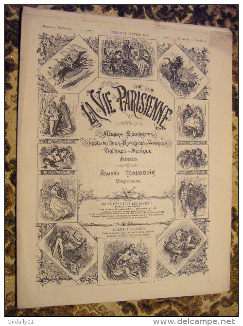 LA VIE PARISIENNE.   Moeurs - Elegantes - Fantaisie - Modes - Chose Du Jour.     23 Janvier 1892.  N°4. - Riviste - Ante 1900