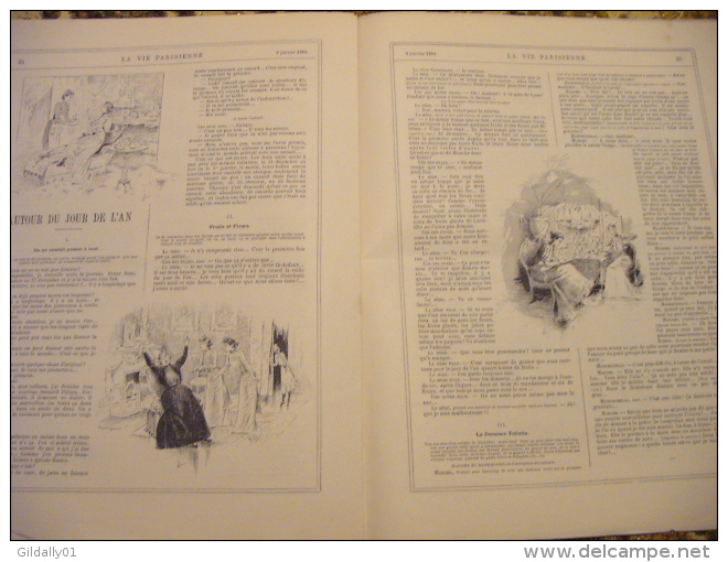 LA VIE PARISIENNE.   Moeurs - Elegantes - Fantaisie - Modes - Chose Du Jour.     9 Janvier 1892.  N°2. - Magazines - Before 1900