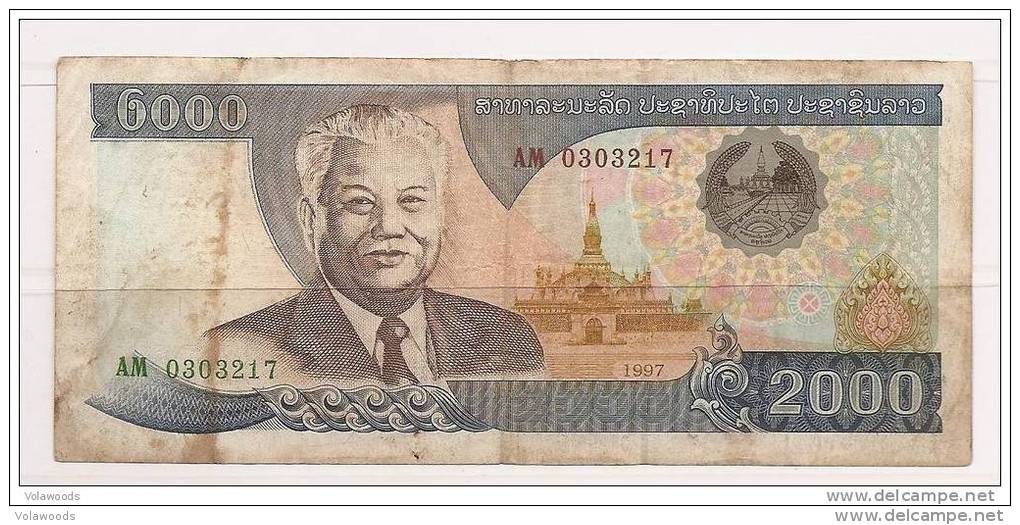 Laos - Banconota Circolata Da 2000 Kip - 1997 - Laos