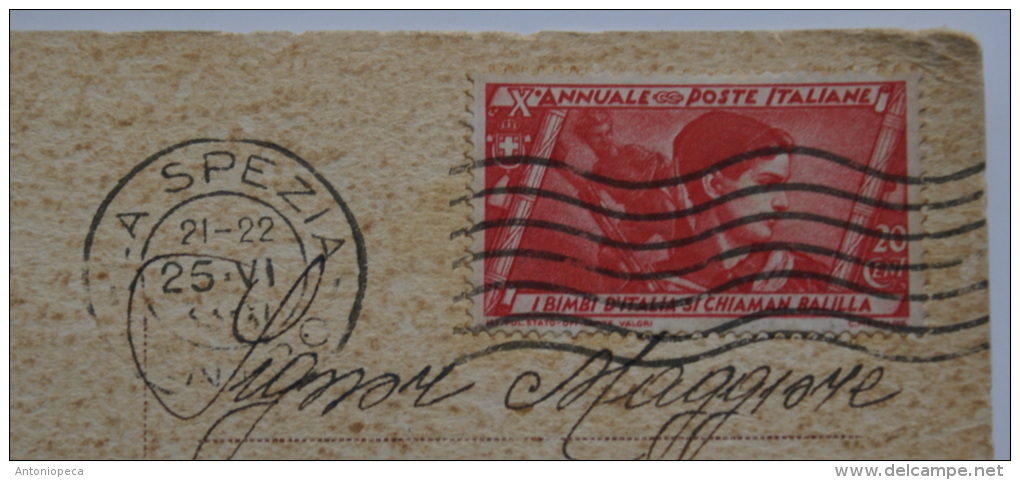 ITALIA 1933 - CARTOLINA VIAGGIATA CON 20 CENT. BALILLA CENTRATISSIMO, ANNULLO CHIARO - Storia Postale