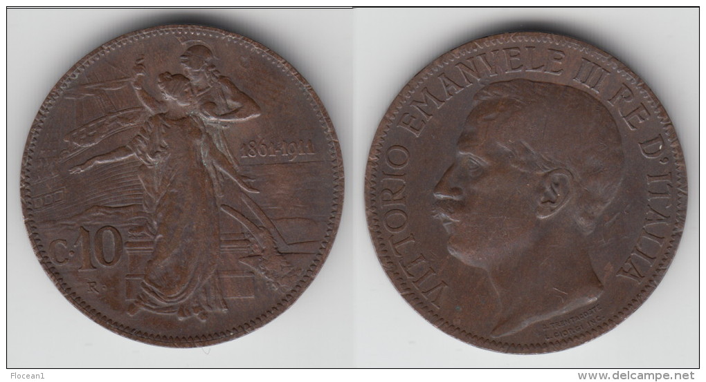 **** ITALIE - ITALIA - 10 CENTESIMI 1911 R VITTORIO EMANUELE III **** EN ACHAT IMMEDIAT !!! - 1900-1946 : Victor Emmanuel III & Umberto II