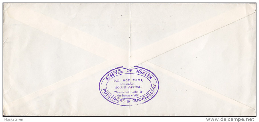 South Africa Airmail Par Avion Label JOHANNESBURG 1967 Cover Brief MONROVIA California USA Bird Vogel Oiseau (2 Scans) - Luchtpost