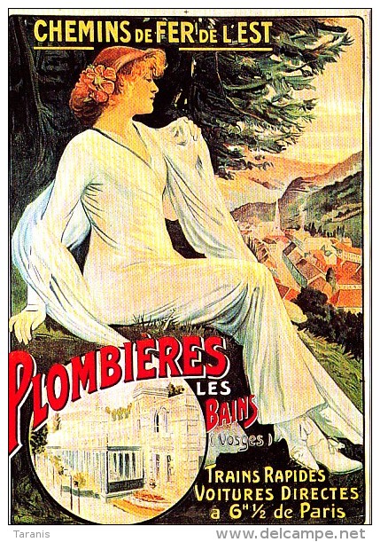 PLOMBIERES - TOURISME, RAIL, CHEMIN DE FER - CPM  TBon Etat - Publicité