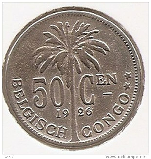 CONGO - ALBERT II * 50 Centiem 1926 Vlaams * Z.Fraai * Nr 3317 - 1910-1934: Albert I