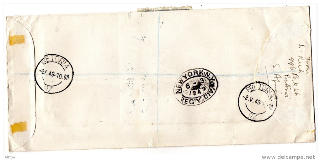 South Africa 1949 FDC Mailed To USA - FDC