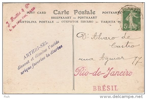 França & Postal  1912, Paris / Rio De Janeiro  Vida Quotidiana De Marrocos 1919 (1) - Storia Postale