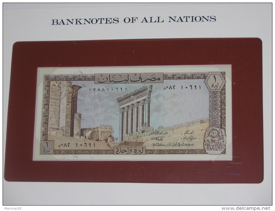 Une Livre - Banque Du Liban  - Billet Neuf - UNC  !!! **** ACHAT IMMEDIAT *** - Libanon