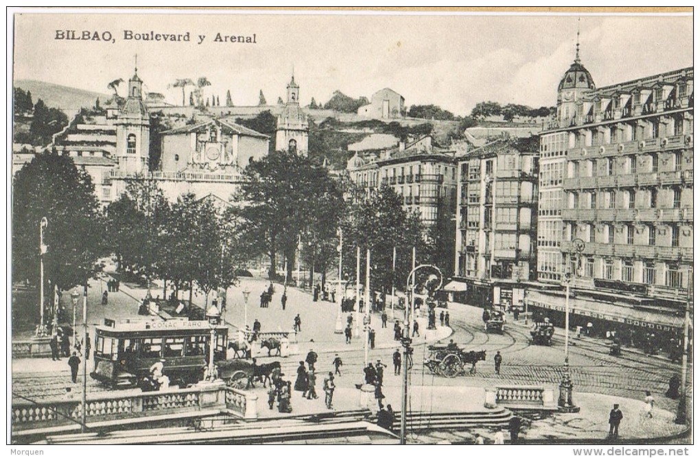 6946. Postal  BILBAO. El Arenal Y Boulevard. Animada - Vizcaya (Bilbao)