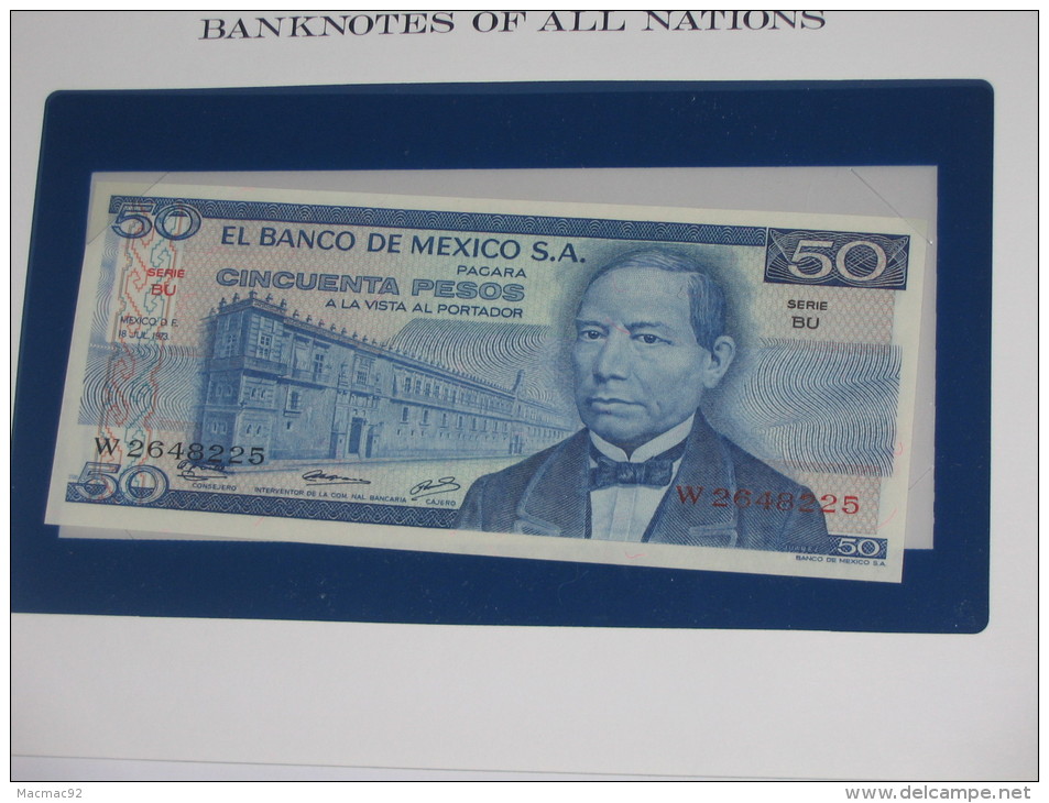 50 Cincuenta Pesos 1973 - El Banco De Mexico - MEXIQUE  - Billet Neuf - UNC  !!! **** ACHAT IMMEDIAT *** - México