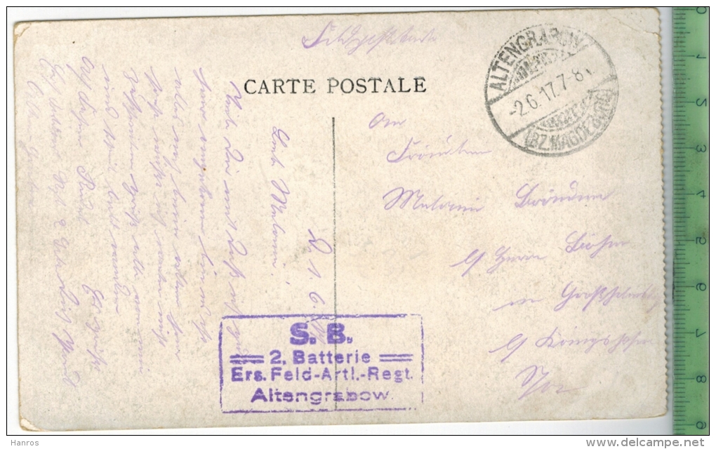 Ostende, Vue Sur La Plage 1917, Verlag:--------, FEL D- Postkarte Ohne Frankatur  Mit Stempel, ALTENGRABOW,  2.6.17 - Oostende