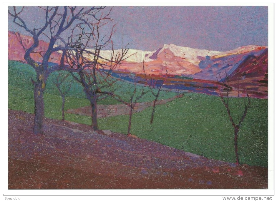 Luigi Bonazza 1877-1965 - Tramonto Su Fravort. - Pittura & Quadri