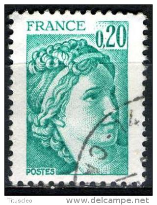 FRANCE 1967°  0,20 F  Emeraude  Sabine De Gandon (10% De La Cote + 0,15€) - 1977-1981 Sabina Di Gandon