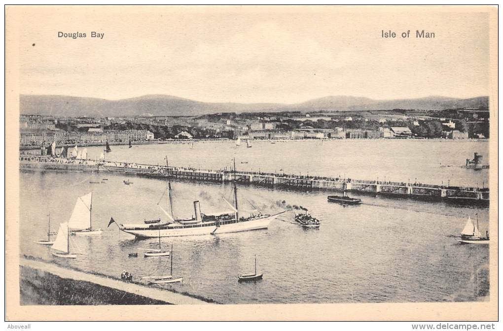 10828 Isle Of Man Douglas Bay  Yacht Being Towed Out Of Harbor - Isle Of Man