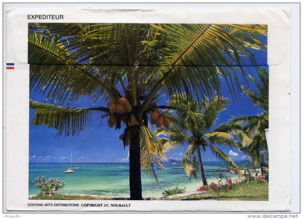 Ile MAURICE-1991-Lettre De L'Ile MAURICE(Int Literacy Year) Pour La France--NANTES-44--enveloppe Illustrée - Mauritius (1968-...)