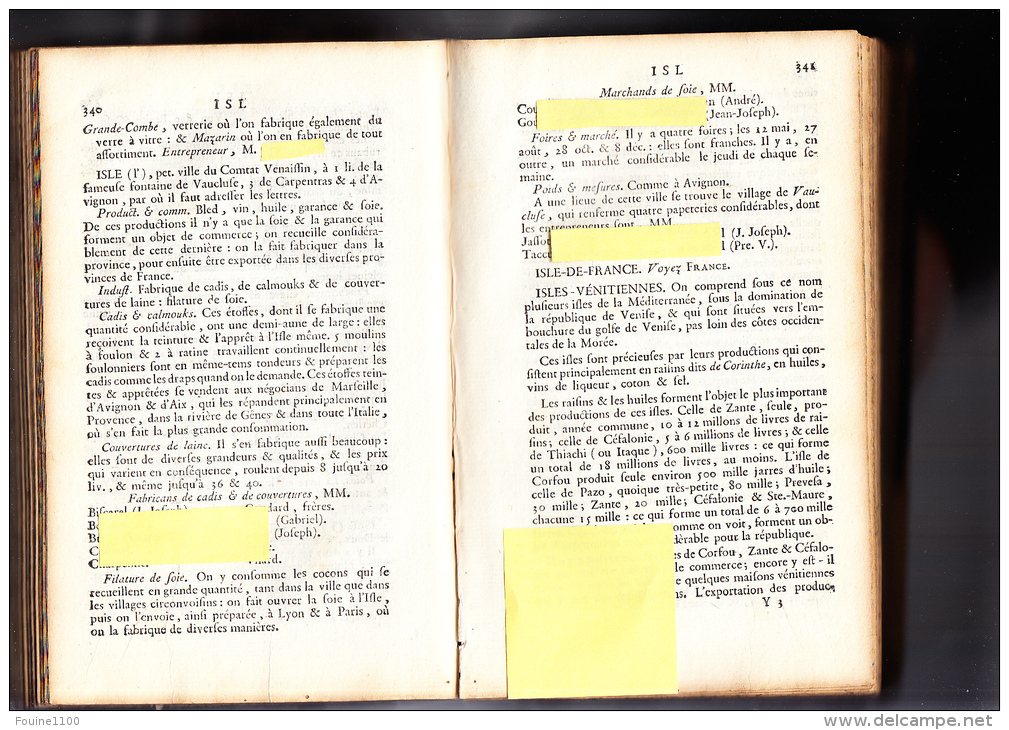 L  ISLE SUR  LA SORGUE   ( 84 )    Année 1789 Infos Historique ( Attention Photocopie ) Voir Scannes - Collections