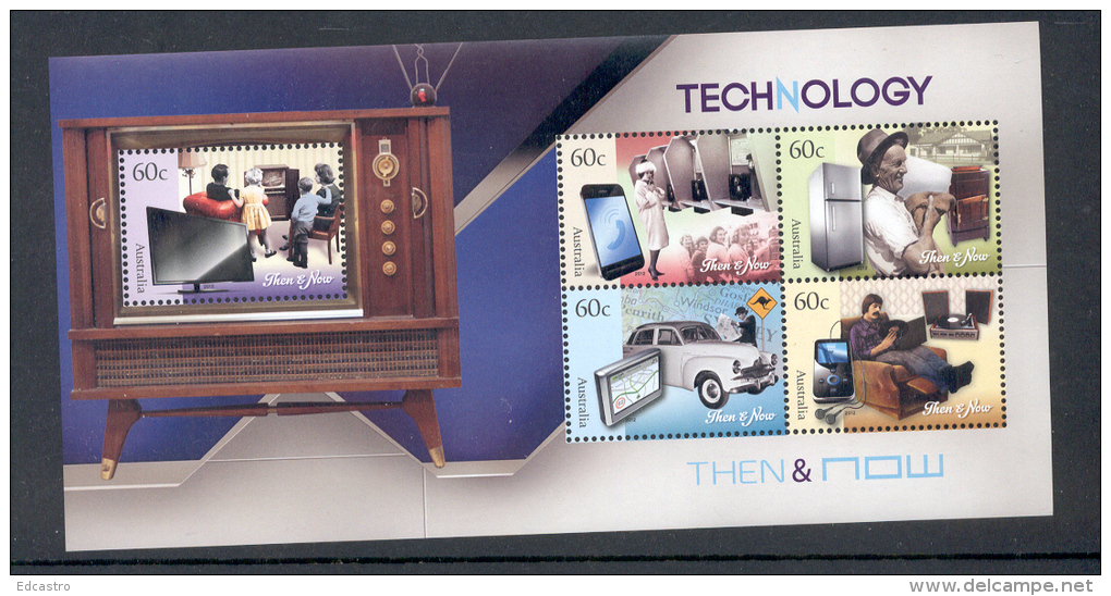 003 AUSTRALIA 2012. MINIATURE SHEET. TECNOLOGY. CARS. GPS. TELEPHONE. TV - Mint Stamps