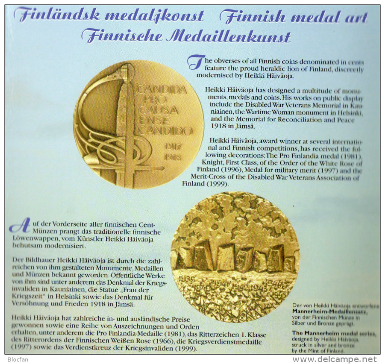 Blister EURO Finnland 2000 Prägeanstalt Helsinki Stg. 51€ Von Häiväoja Stempelglanz Staatlichen Münze Set Coins Of Soumi - Finland