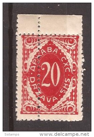 1919 SHS SLOVENIJA VERIGARI JUGOSLAVIJA  VERTICAL EROR PERFORATION INTERESTING COLOR   MNH - Ungebraucht