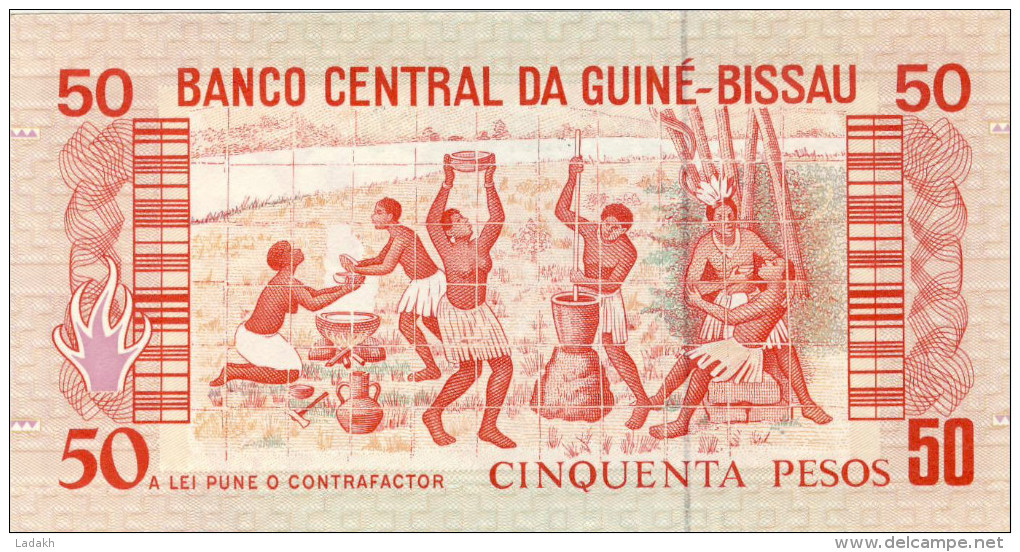 BILLET # GUINEE BISSAU # 50 PESOS # 1990 # PICK 10 #  NEUF # PANSAU NA ISNA # - Guinea-Bissau