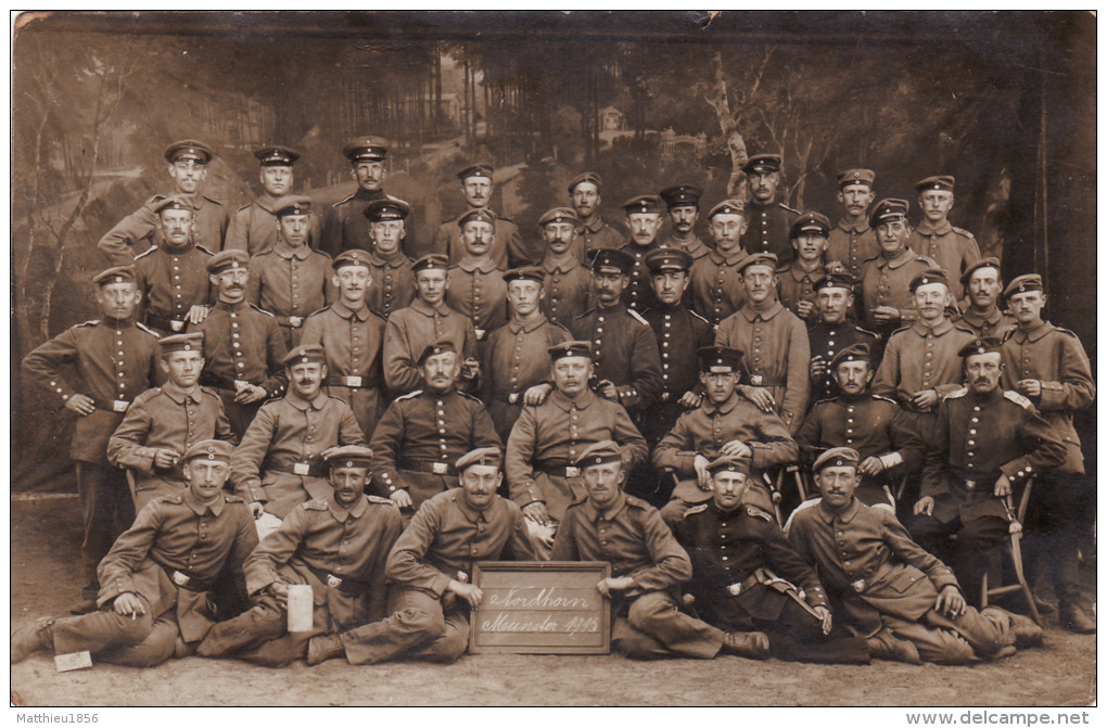 CP Photo 1915 NORDHORN - Soldats Allemands (S.B. Pionier-Komp 368) (A53, Ww1, Wk1) - Nordhorn