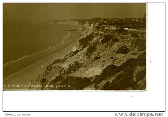 BOURNEMOUTH  BEACH WEST CLIFF - Bournemouth (hasta 1972)