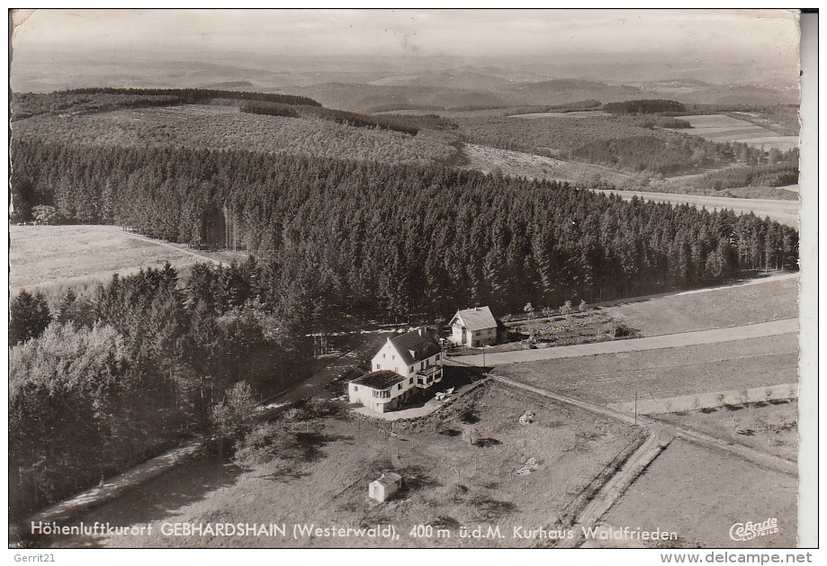 5241 GEBHARDSHAIN, Kurhaus Waldfrieden, Luftaufnahme, 1961 - Altenkirchen