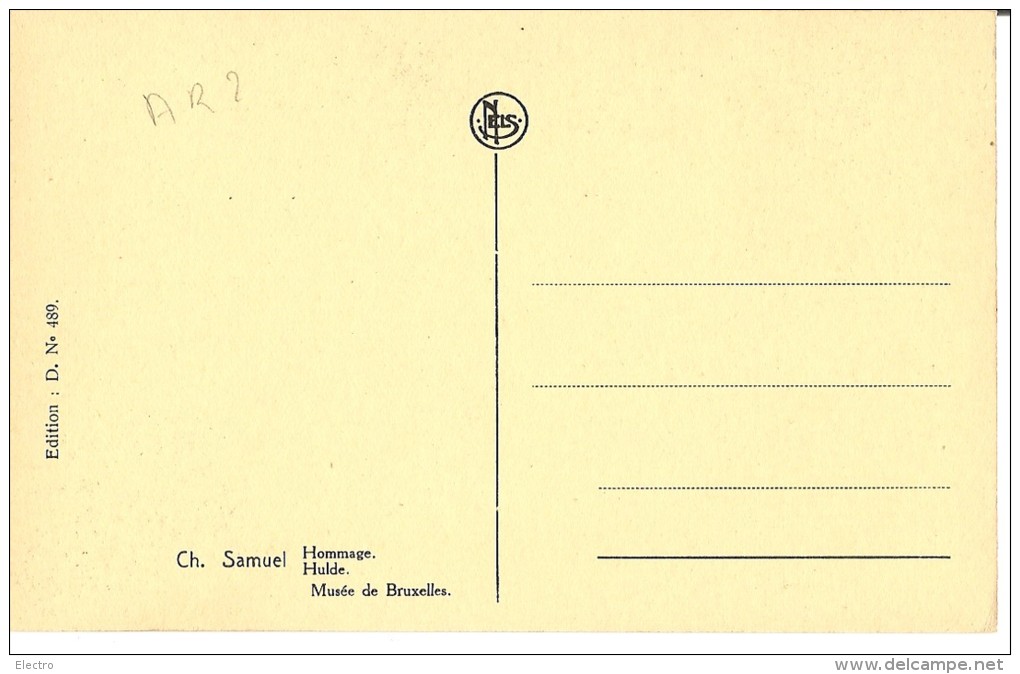 Ch Samuel. Hommage. Hulde. Musée De Bruxelles. Edition D. N° 489. Nels - Sculptures