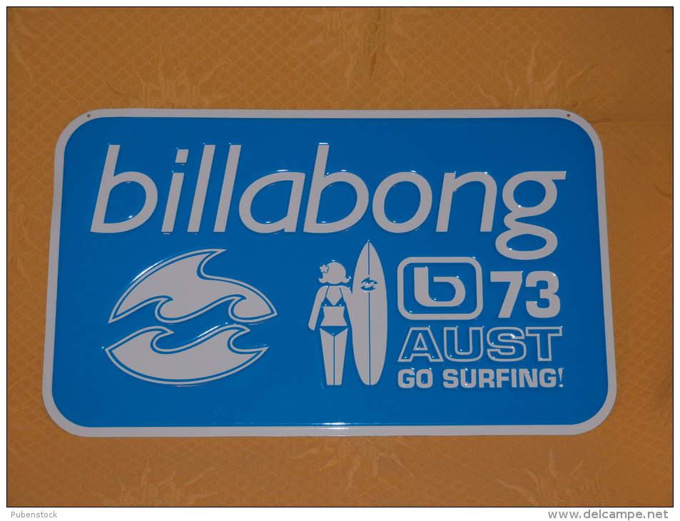 Plaque Métal "BILLABONG" Surfing. - Placas En Aluminio (desde 1961)