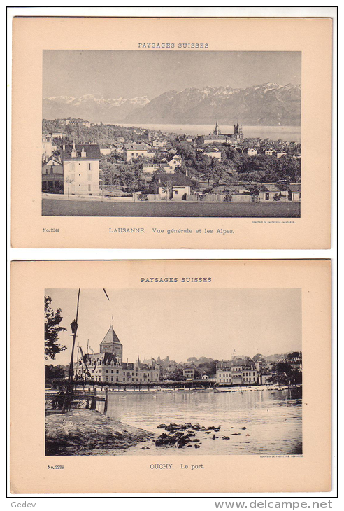 Lausanne, Lausanne Ouchy, Canton De Vaud Photo CPN 9 X 14 Sur Carton 13 X18 (2238 - 2244) - Lieux