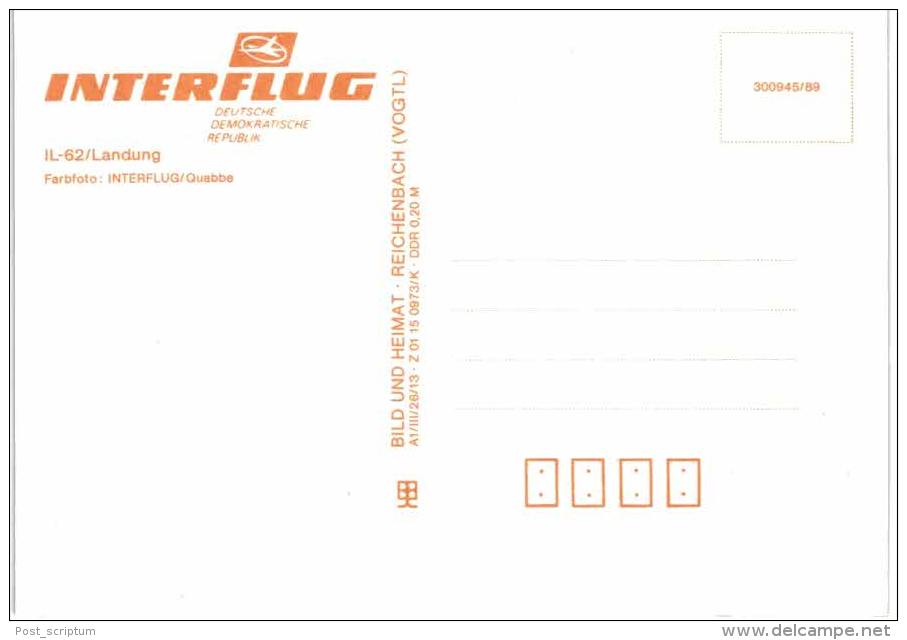 Thème -  Avion -  Interflug IL 62 - 1946-....: Moderne