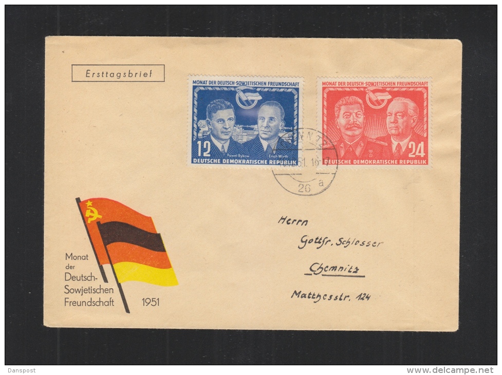 DDR Brief Deutsch-Russische Freundschaft 1951 - Sonstige & Ohne Zuordnung