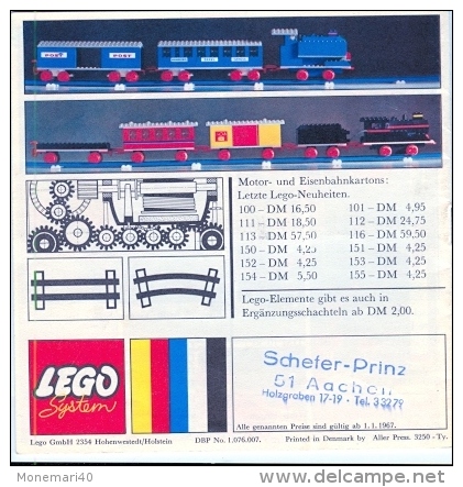 LEGO SYSTEM - CATALOGUE  LIVRE D'IDEES - Das Ist Ein LEGO-ZUG... 1967. - Catálogos