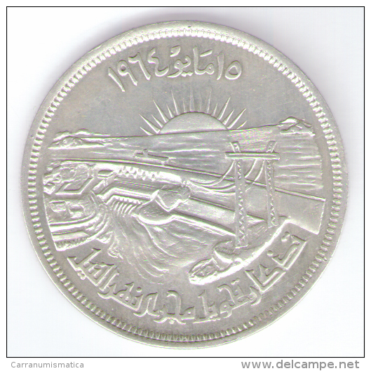 EGITTO 50 PIASTRES 1964 Diversion Of The Nile  AG SILVER - Egypte