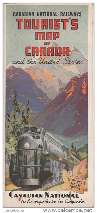 CANADA  / CARTE FERROVIERE - CANADIAN NATIONAL RAILWAYS - Autres & Non Classés