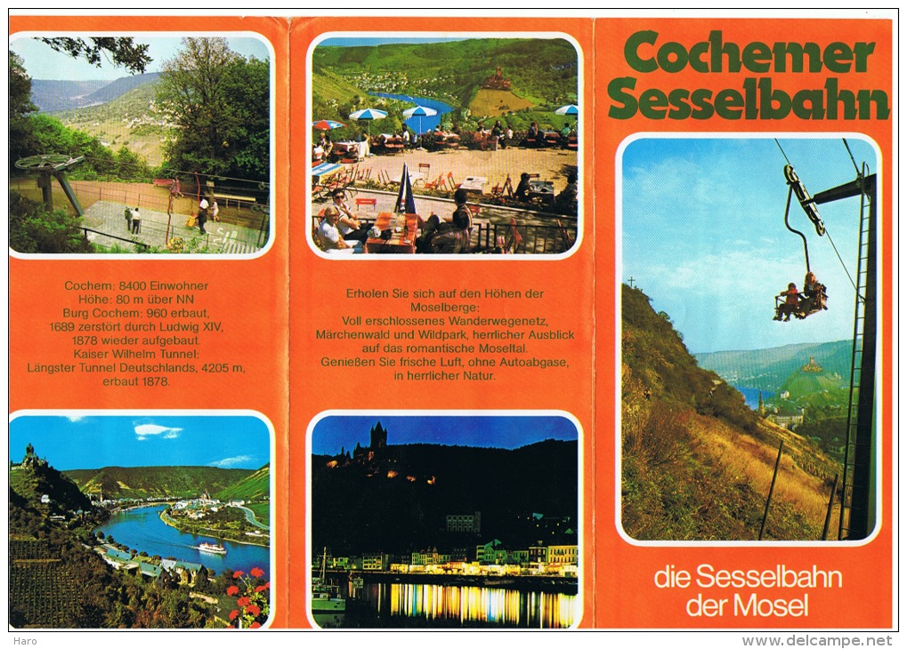 EIFEL - Déplians Touristique - Cochemer Sesselbahn - Touristische Broschüre Mit Fotos (sf87) - Plakate