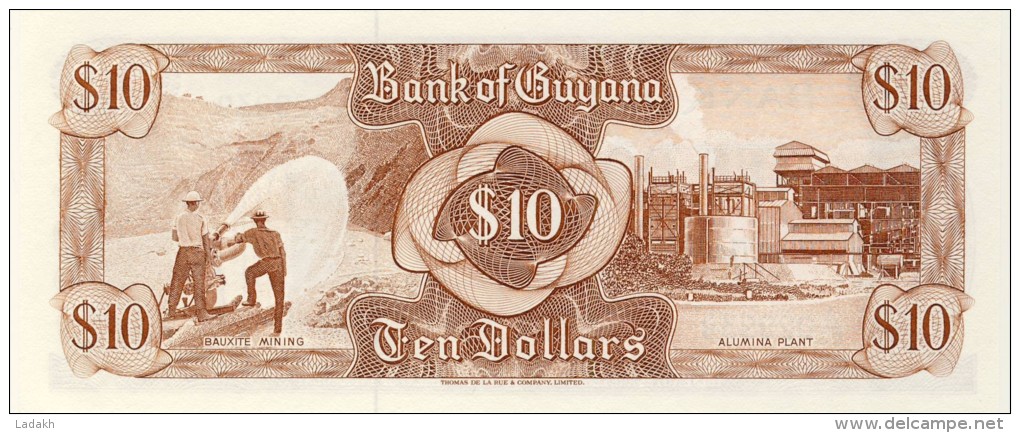 BILLET # GUYANE # 10  DOLLARS   # PICK 23 A  #  NEUF # TYPE 1966 # - Guyana