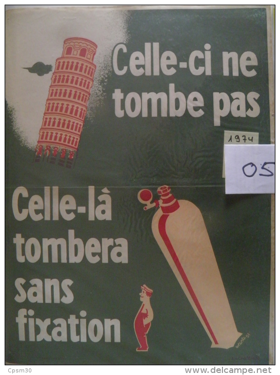 Affiche SNCF De Sécurité - 05 - Celle-ci Ne Tombe Pas; Celle-là Tomberas Sans Fixation - Chemin De Fer