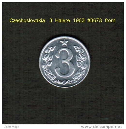 CZECHOSLOVAKIA    3  HALERE  1963  (KM # 52) - Tchécoslovaquie