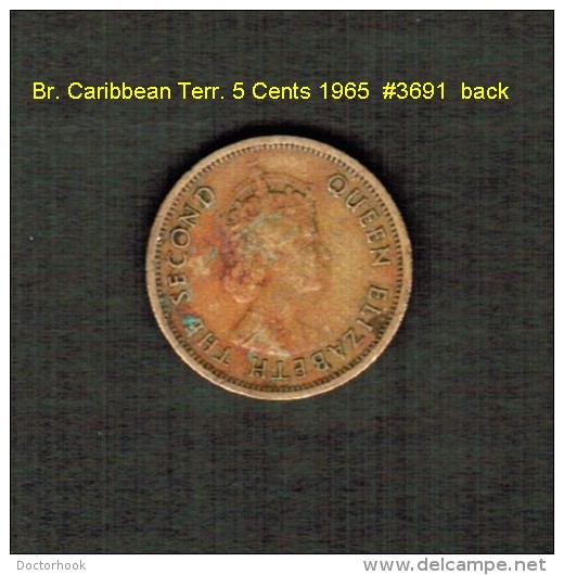 BR. CARIBBEAN TERRITORIES    5  CENTS  1965   (KM # 4) - Caribe Británica (Territorios Del)