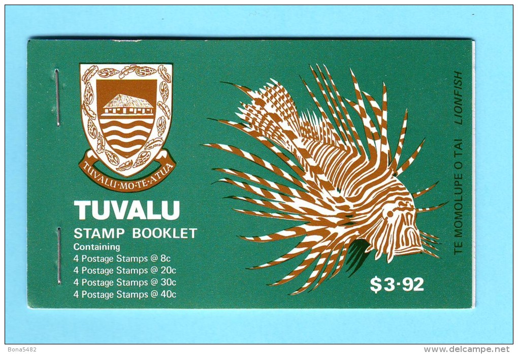 TUVALU BOOKLET CARNET COMPLET DE 16 TIMBRES POISSONS  1979 / MNH** / CM 95 - Poissons