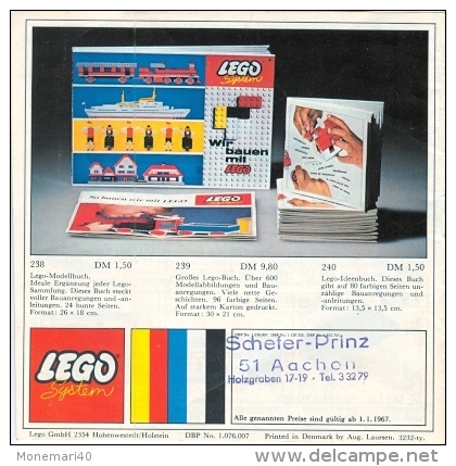 LEGO SYSTEM - CATALOGUE - SORTIMENT 1967 - Catalogs