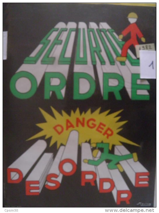 Affiche SNCF De Sécurité - 75 - Sécurité Ordre; Danger Désodre - Other & Unclassified