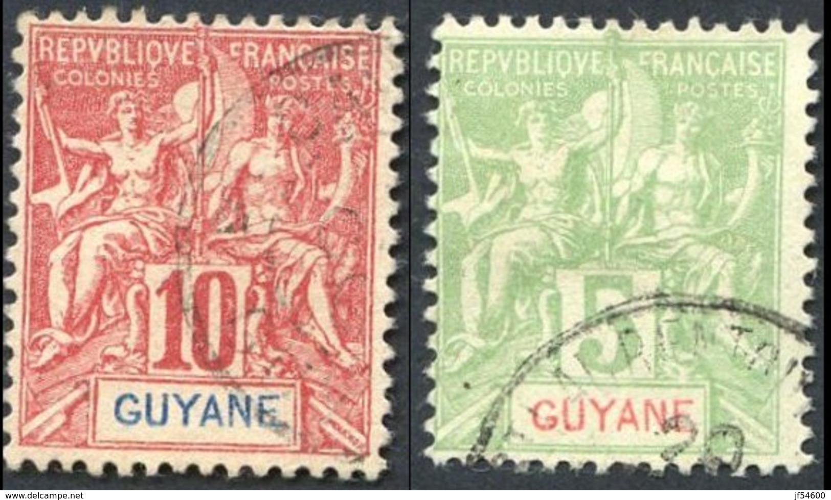 Guyane No 43,44 Oblitéré - Oblitérés