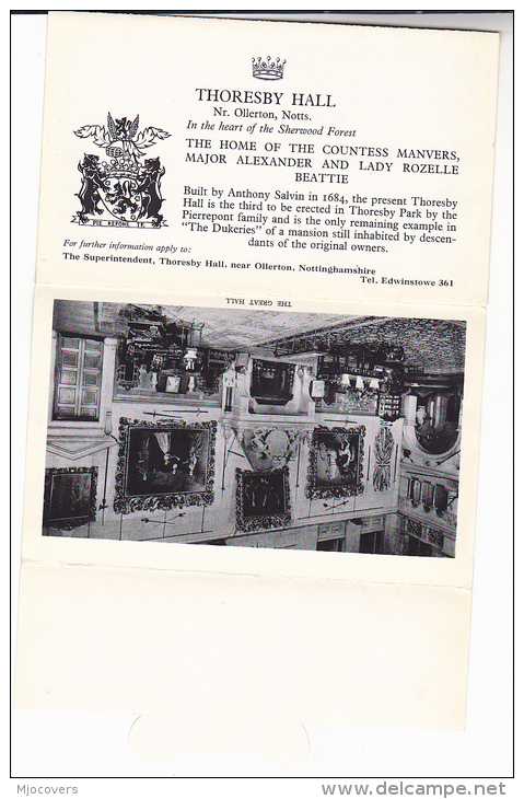 Old THORESBY HALL OLLERTON 5 View LETTERCARD By English Life Derby - Otros & Sin Clasificación