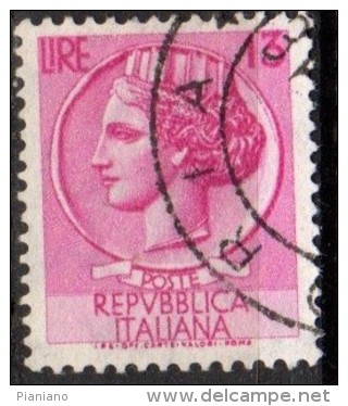 PIA - ITA -REPUBBLICA :  1955-58 :  Siracusana  - SPECIALIZZAZIONE -  (SAS 766/I - CAR 297) - Varietà E Curiosità