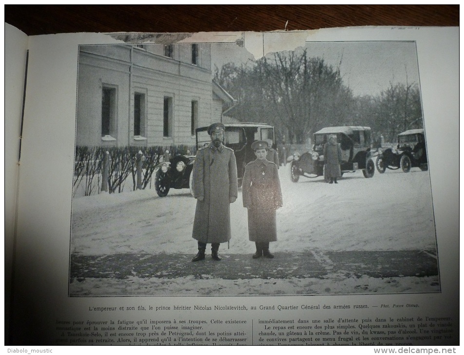 1916  Empereur De Russie Et Son Fils Avec Les Soldats Russes ;En ALSACE; A Salonique ;Avion Géant Russe;Ombres Chinoises - L'Illustration