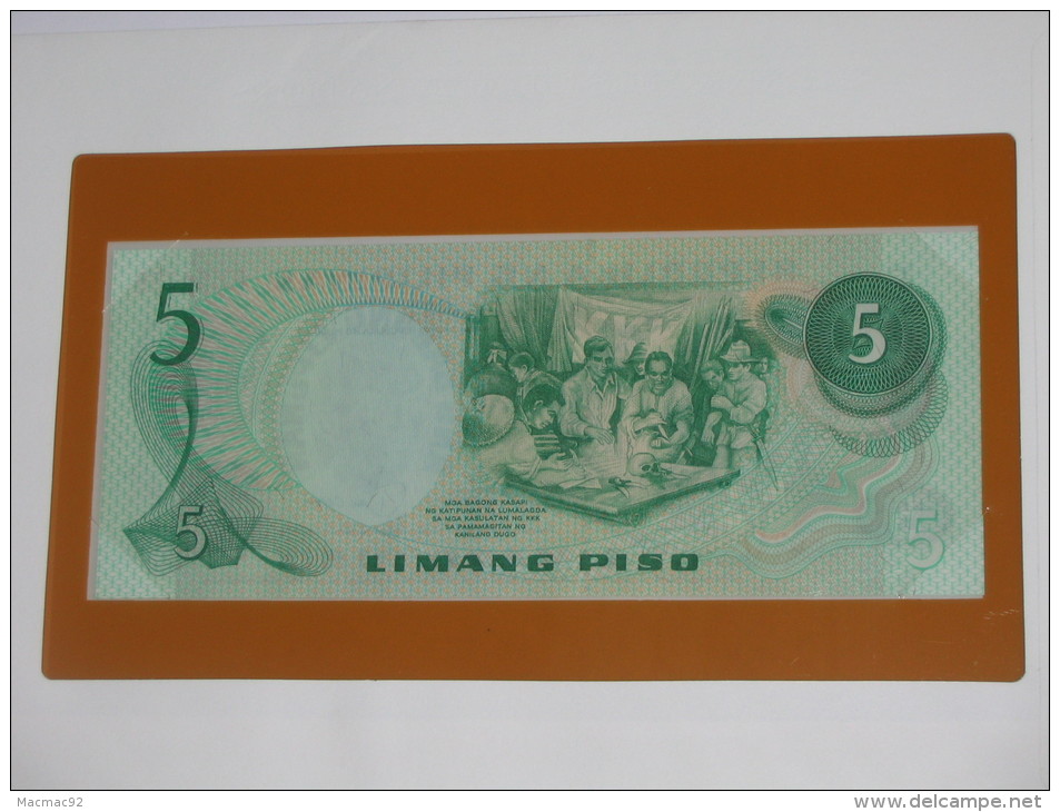 5 Pesos- Limang Piso - Republika Ng Plipinas - PHILIPPINES  - Billet Neuf - UNC  !!! **** ACHAT IMMEDIAT *** - Philippines